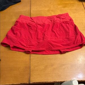 Lululemon Athletica Bold Red Pacer skirt
